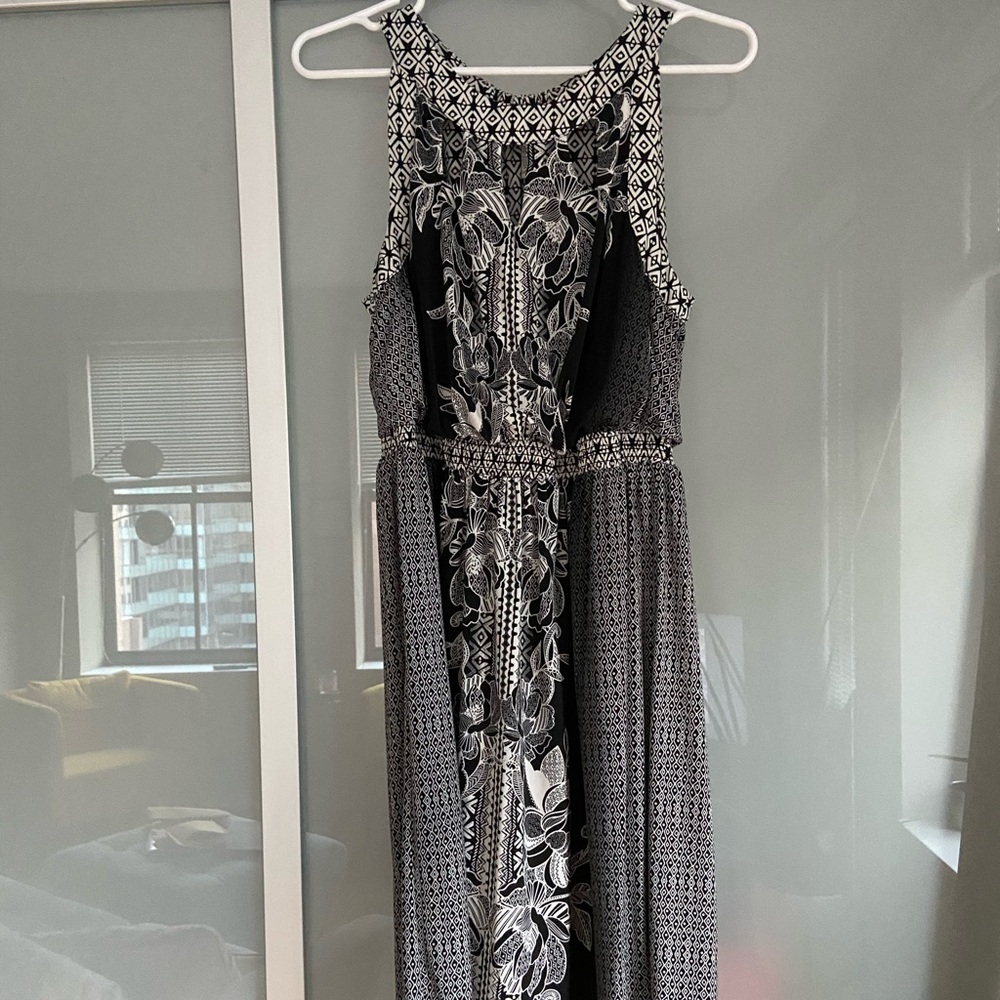 Soma Black & White Patterned Dress